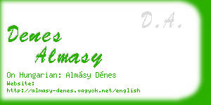 denes almasy business card