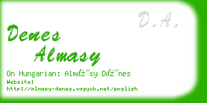 denes almasy business card